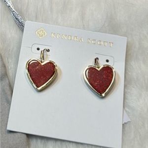 Kendra Scott heart drop earrings, dust bag, gift bag & box included, NWOT